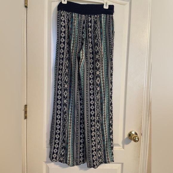 Joe B‎ Mosaic Printed Wide Leg Pants Trousers Sz Medium - Picture 2 of 6